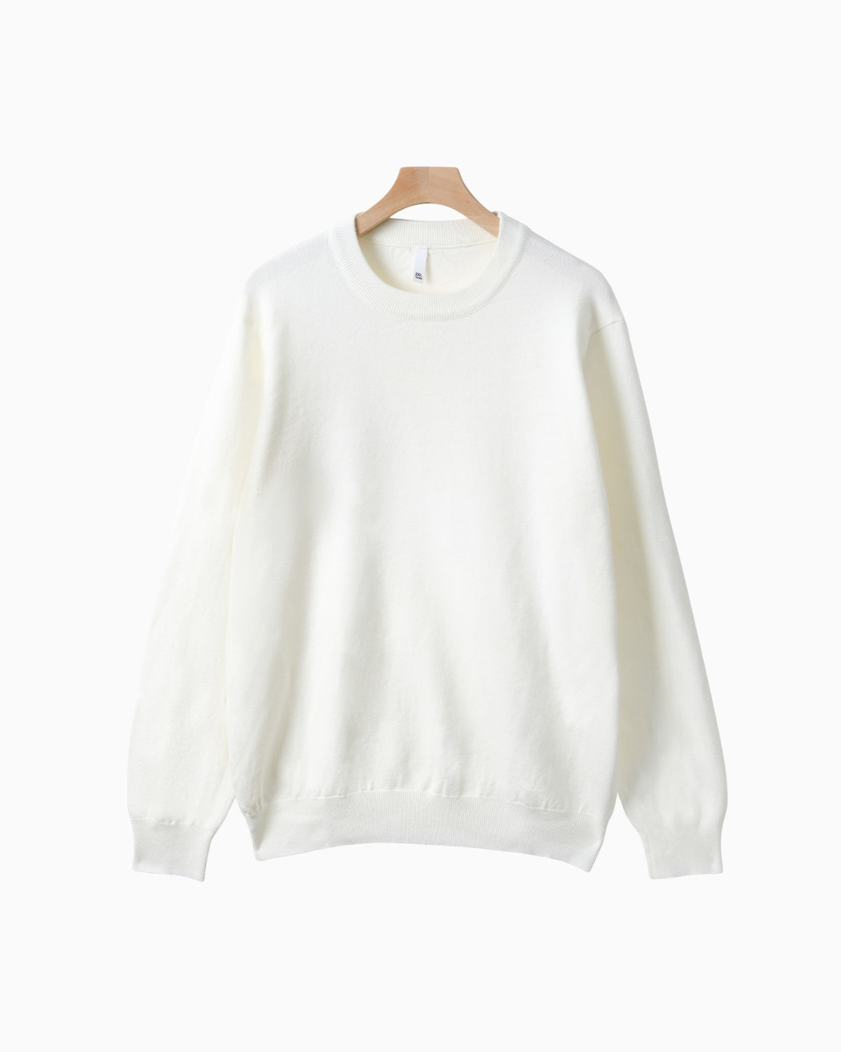 Merino Wool Blend Crewneck Knit Sweater