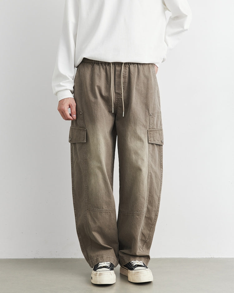 Parachute Cargo Pants with Drawstrings