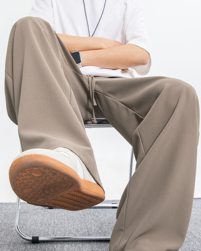 The Airlume Draped Straight Trousers