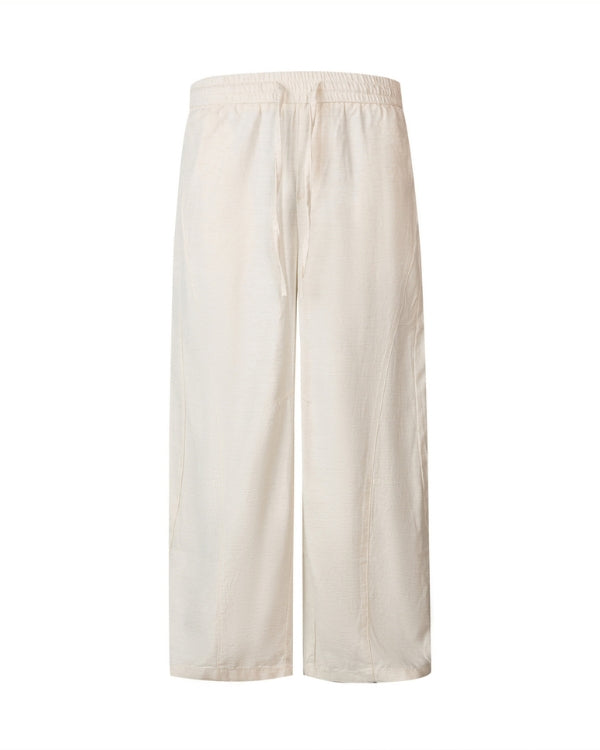 Wide Fit Linen Trouser Pants