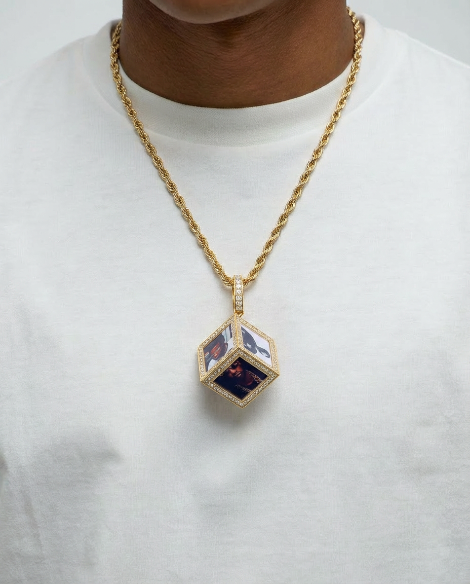 Legacy Memory Cube Pendant Necklace