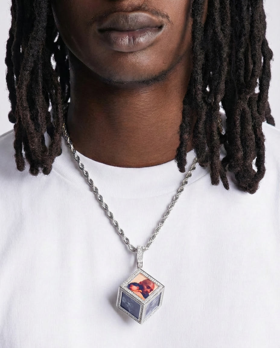 Legacy Memory Cube Pendant Necklace