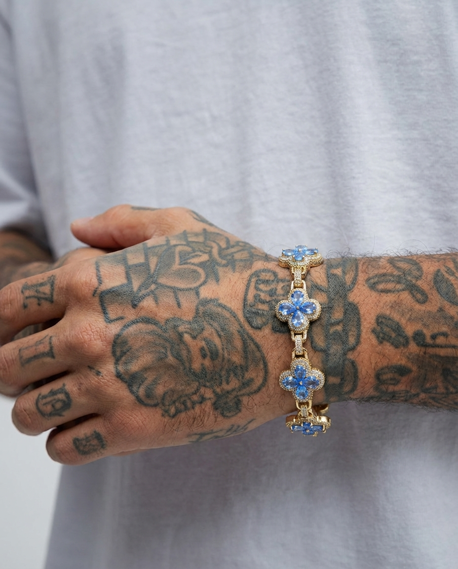 Azure Clover Pavé Bracelet