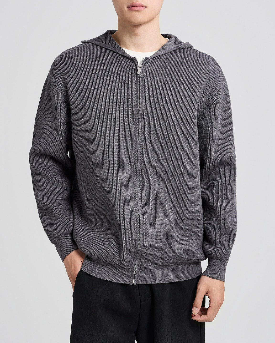 The Langston Hooded Knit Cardigan Jacket