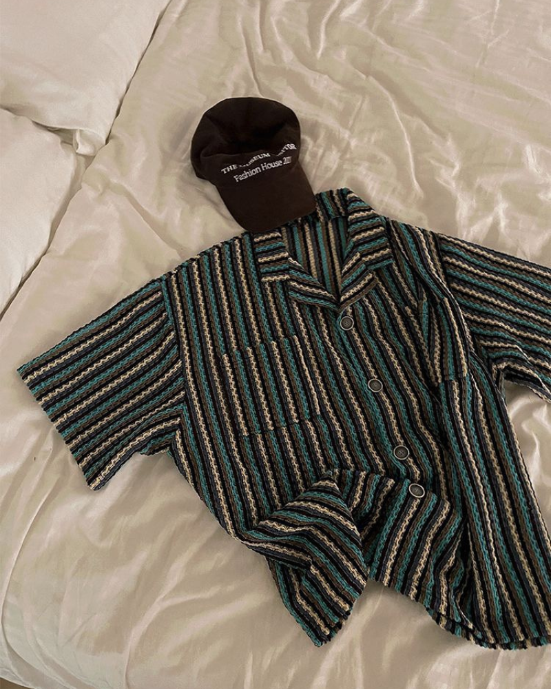 Striped Textured Resort Shirt