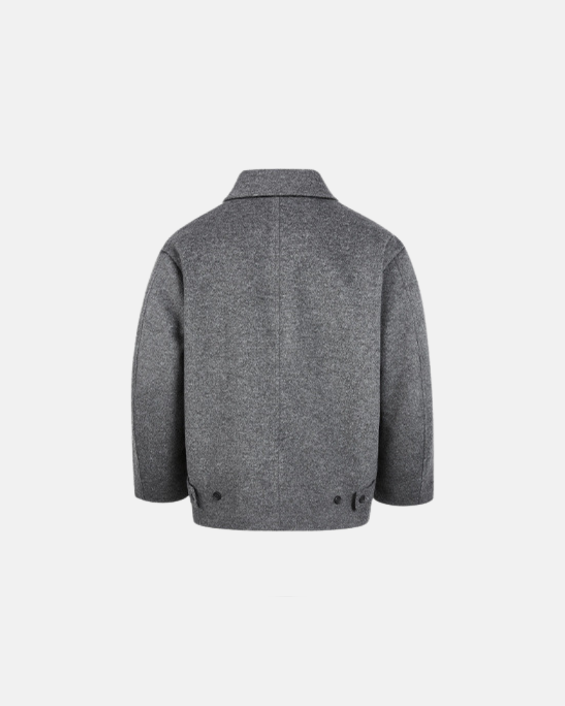 Asymmetric Pocket Wool Jacket
