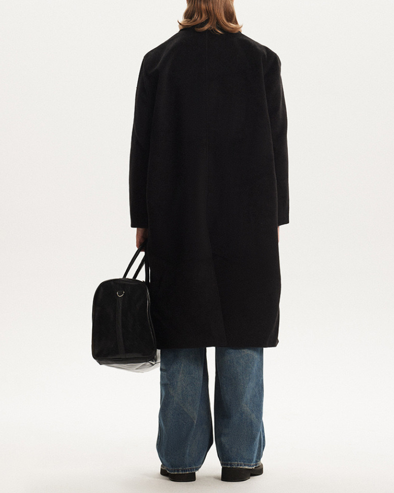 Classic Double‑Breasted Wool Overcoat