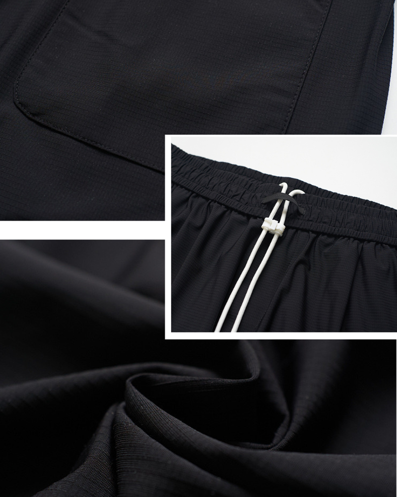 Relaxed Drawstring Wide‑Leg Trousers