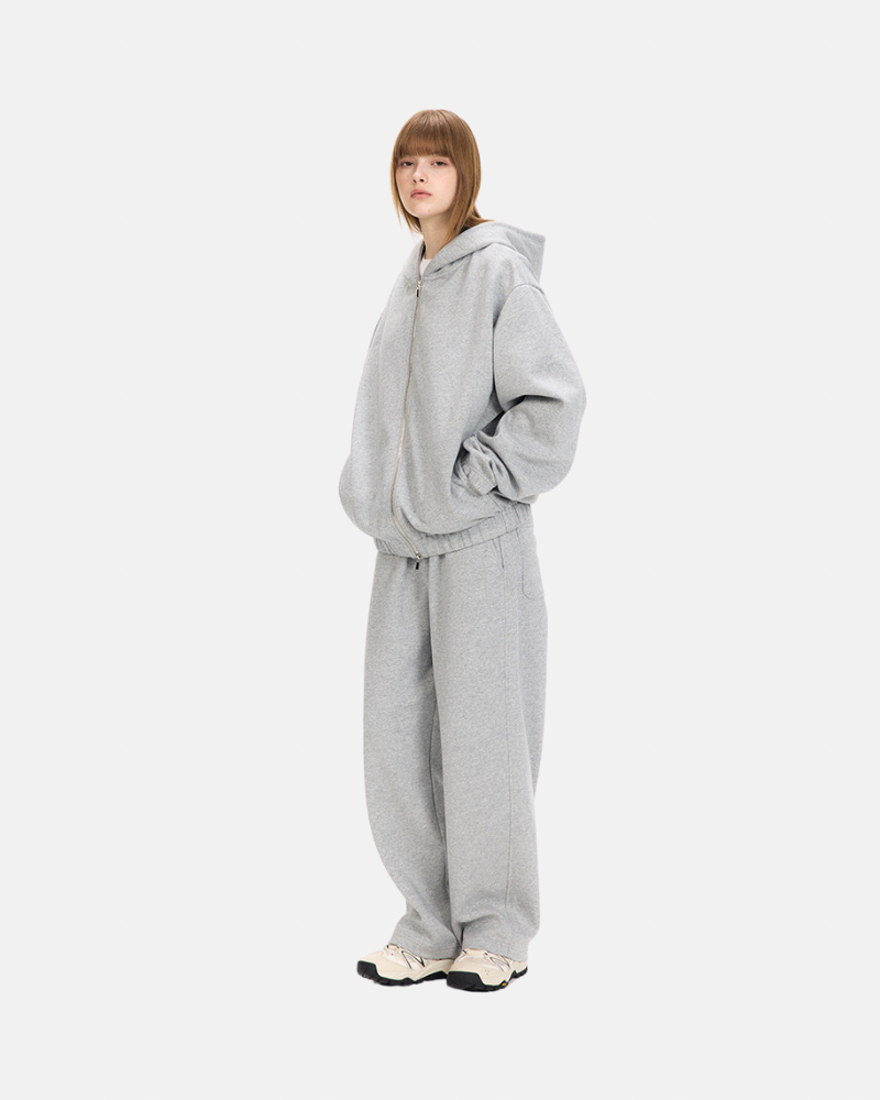 Zip‑Up Hoodie and Wide‑Leg Pants Set