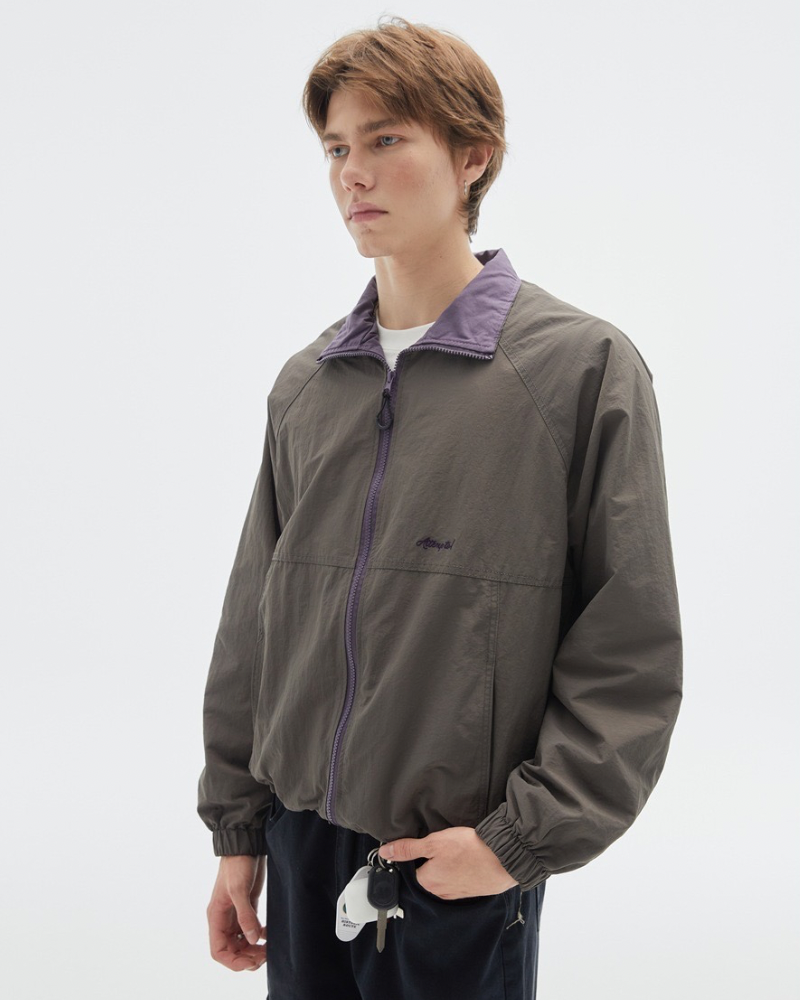 Two‑Tone Zip Windbreaker