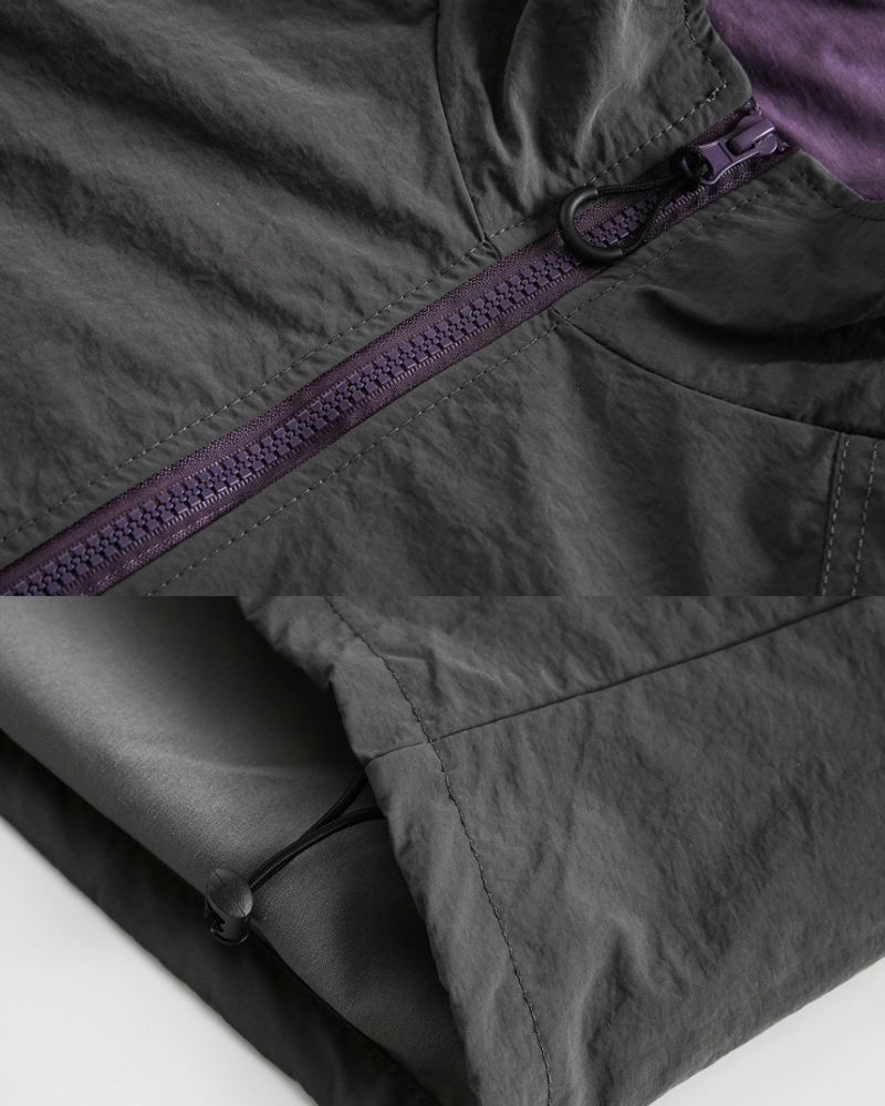 Two‑Tone Zip Windbreaker