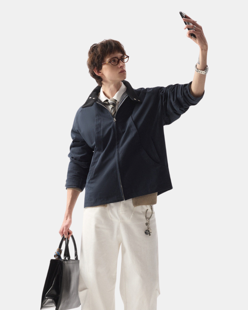 Stand‑Collar Zip Jacket