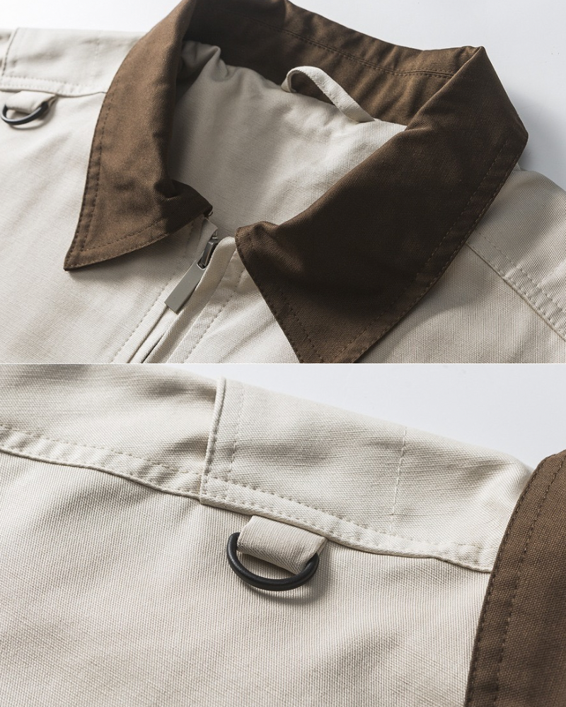 Stone Canvas Zip Jacket