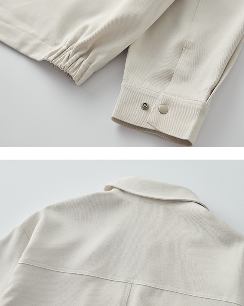 Minimalist Zip‑Up Overshirt Jacket