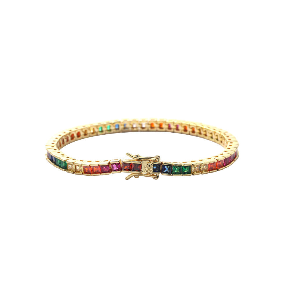 Multi Color Tennis Bracelet
