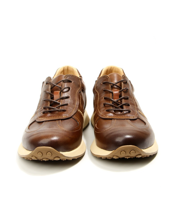 Chestnut Glide Leather Sneakers