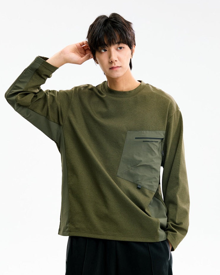 The Rockford Pocket Horizon Crew Pullover Sweatshirt