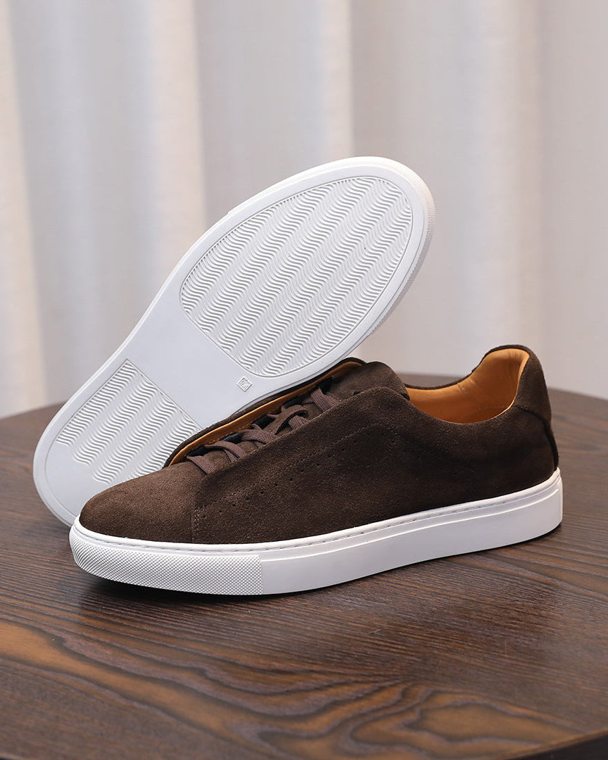 The Softey Suede Low Sneakers - brown