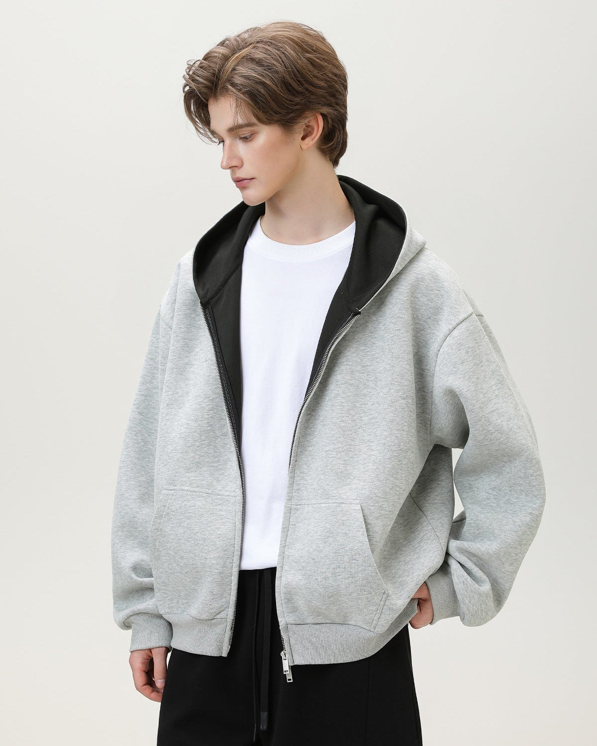 Reversible Oversized Zip Hoodie