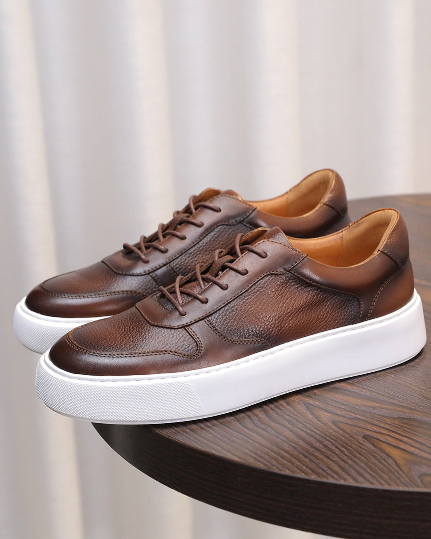 The Torino Pebble-Grain Low Sneakers