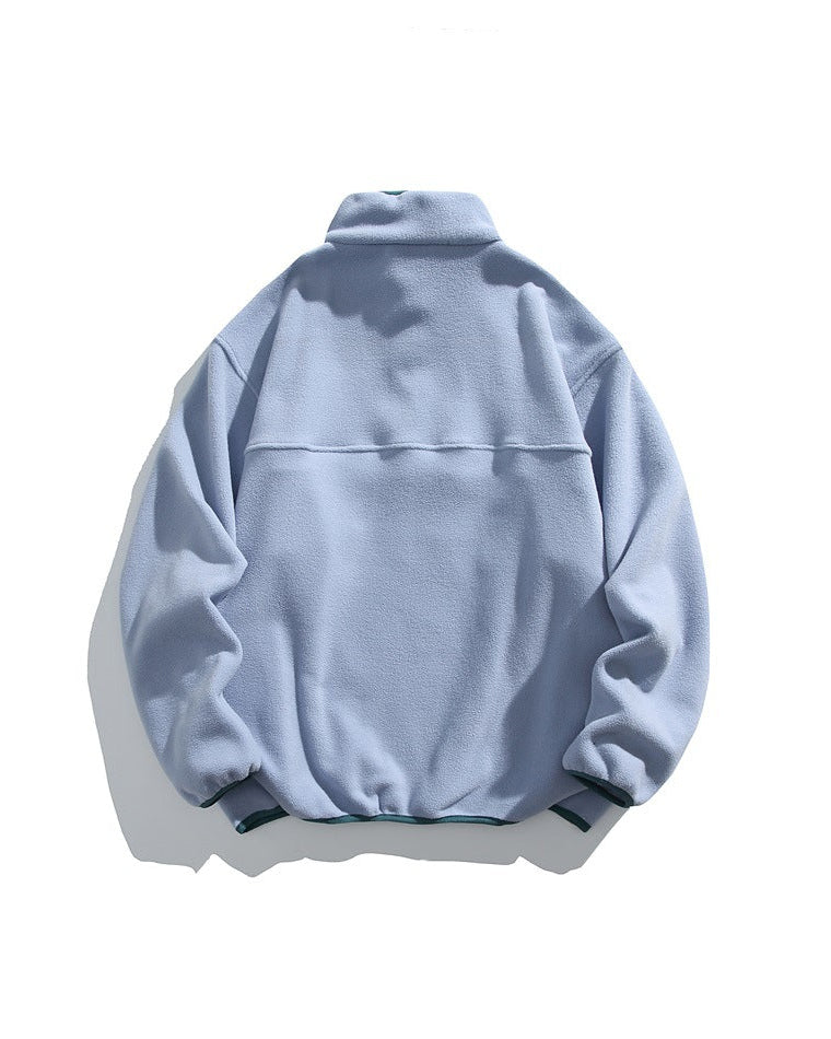 The Bolton Casual Stand Up Collar Fleece Sweater