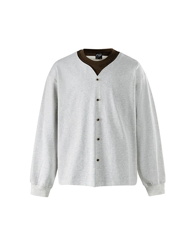 The Sandwashed Button Embellishment Polo Shirt