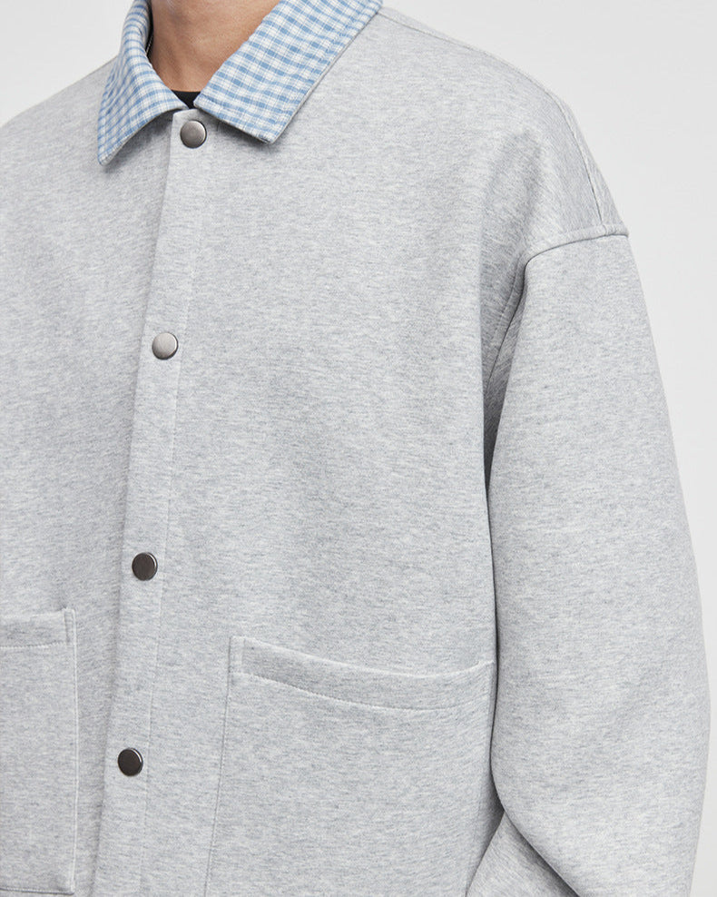 Layered Korean Check Split Cardigan Vest