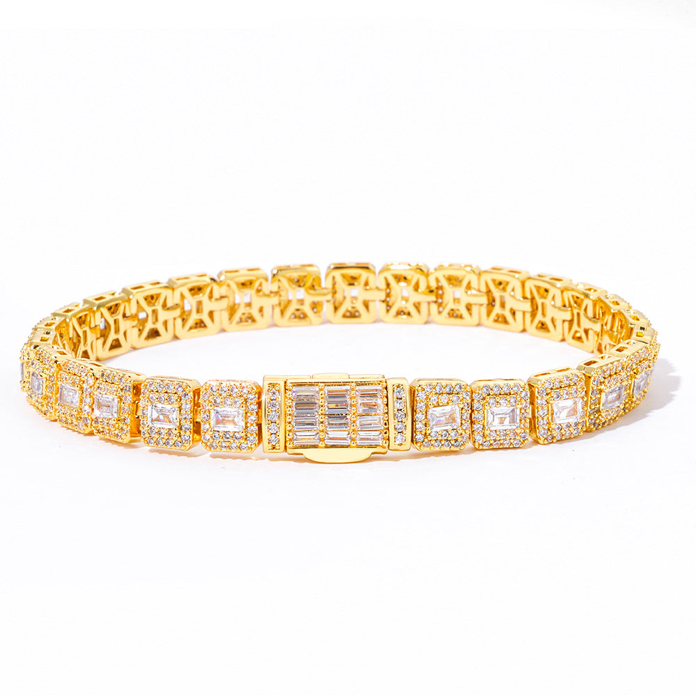 Imperial Baguette Halo Tennis Bracelet