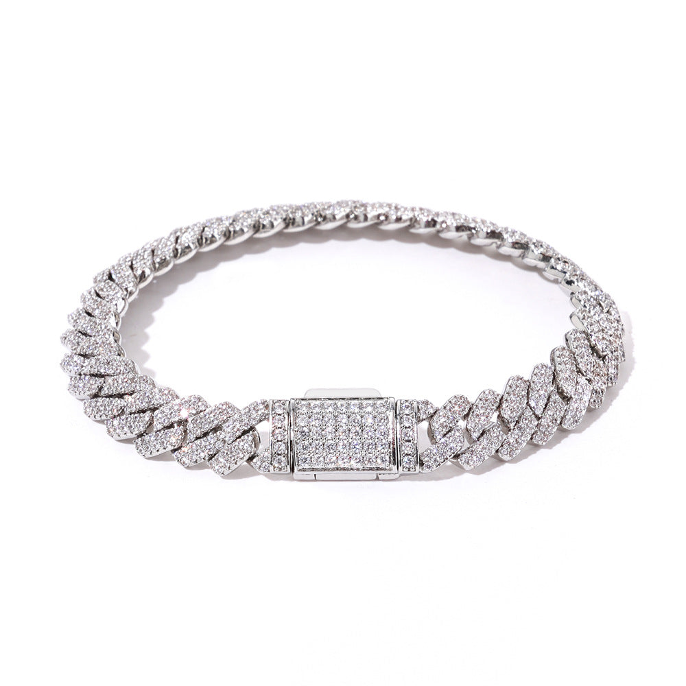 8mm Iced Cuban Link Bracelet