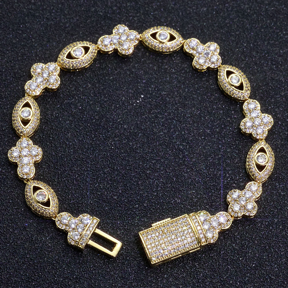 Eye & Clover Link Bracelet