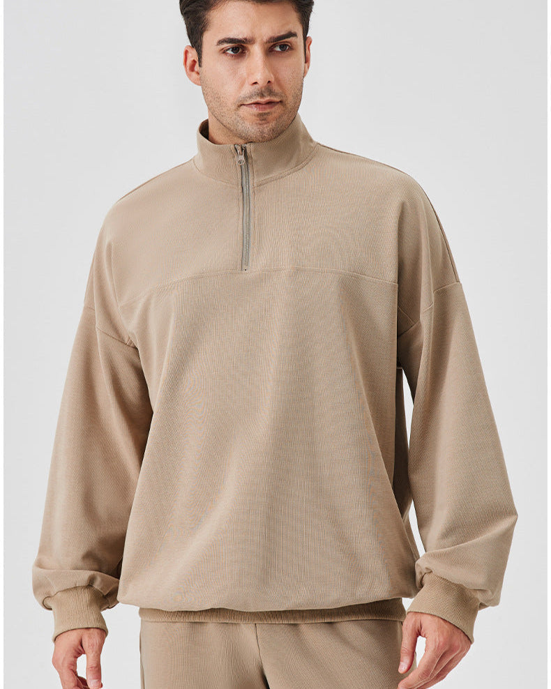 Half-Zip Relaxed Sweatshirt
