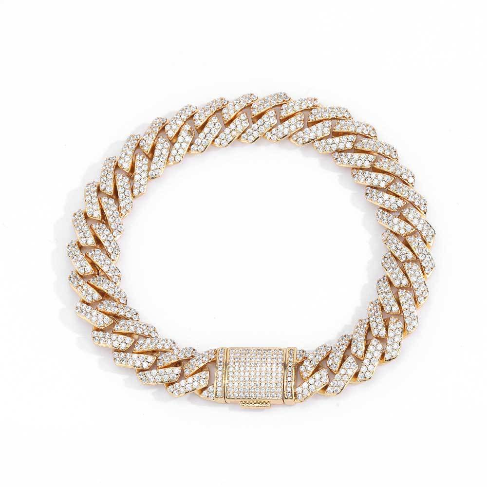 Classic Iced Cuban Link Bracelet – Silver Edition