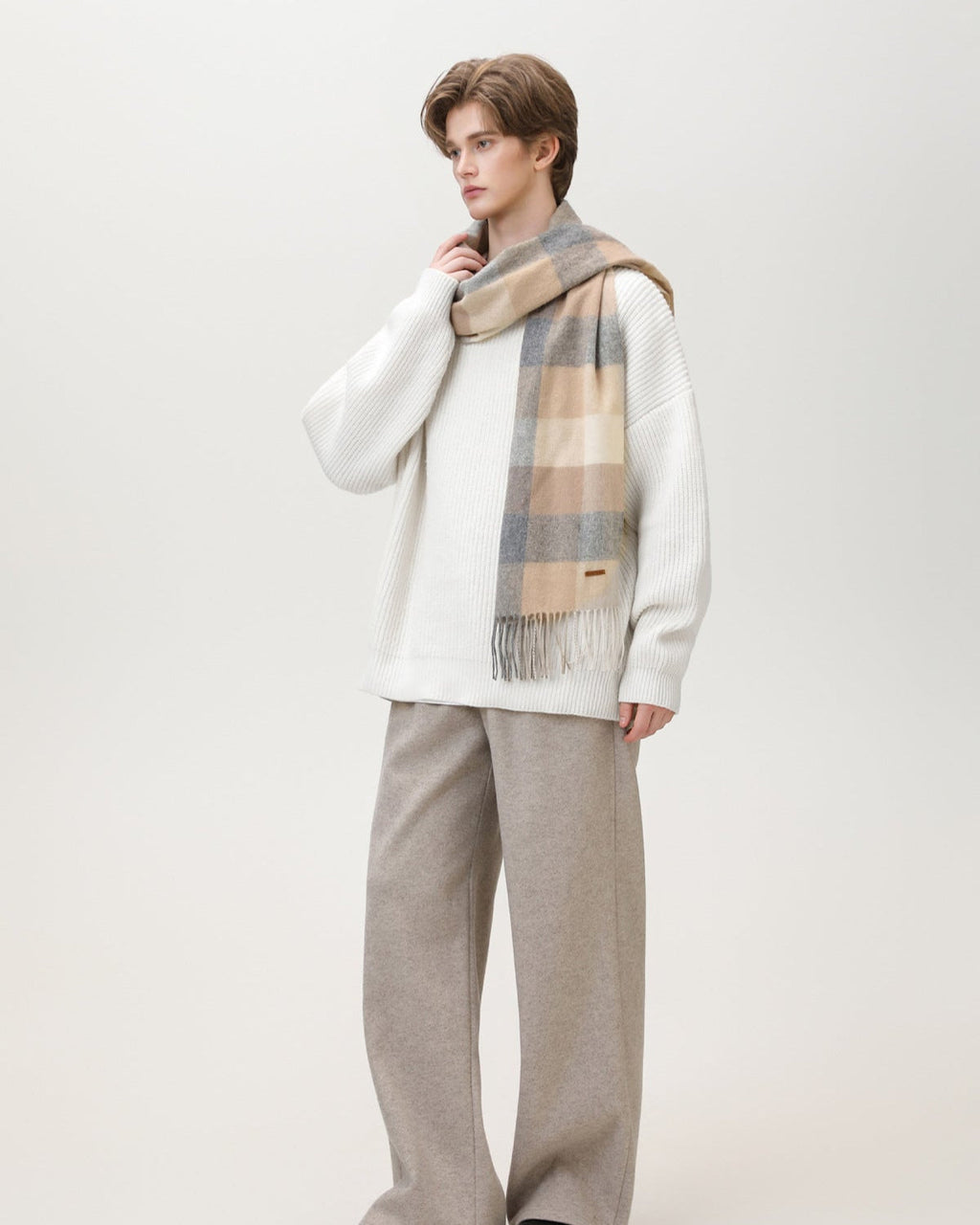 Sunday Scare Oversized Knit Relaxed Crewneck Sweater