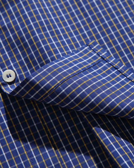 The Leland Striped Plaid Polo Shirt