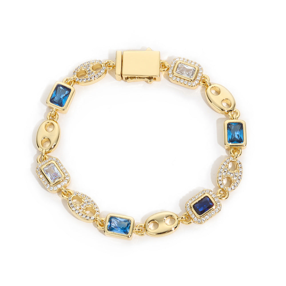 Azure Link Pavé Bracelet