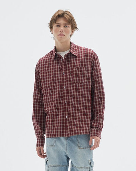 The Brookmere Plaid Long Sleeve Polo Shirt