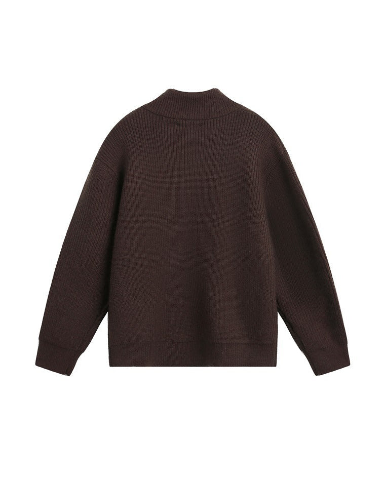 The Vintage Loop-Knit Half-Zip Sweater