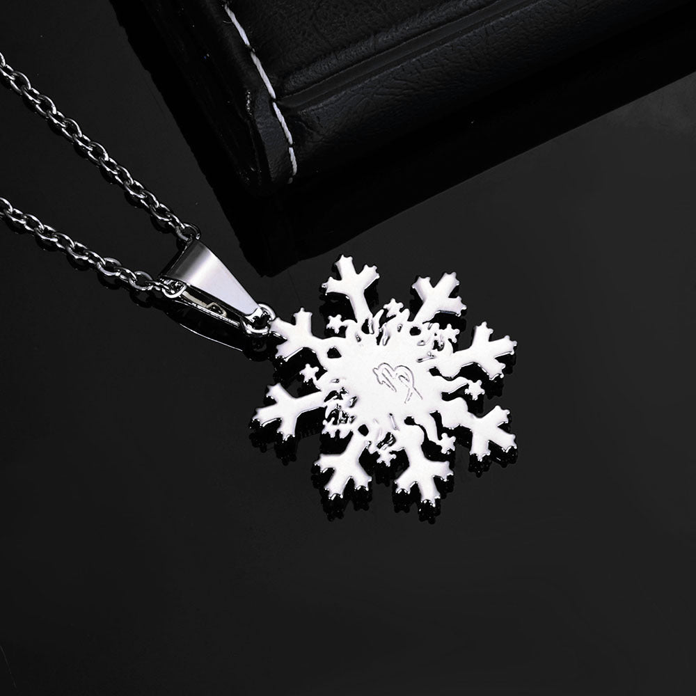 Iced Medusa Snowflake Necklace – Silver Edition
