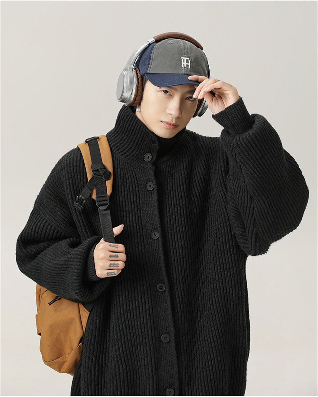 Minimalist Heavy Rib Knit Cardigan