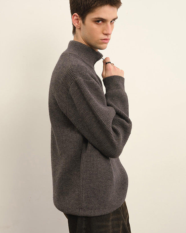 The Vintage Loop-Knit Half-Zip Sweater