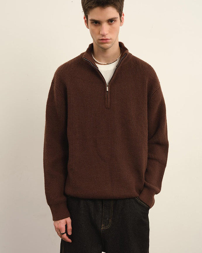 The Vintage Loop-Knit Half-Zip Sweater