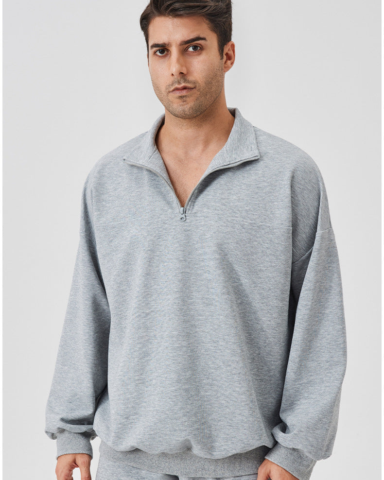 Half-Zip Relaxed Sweatshirt