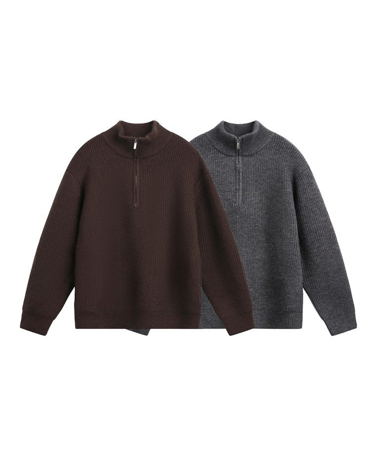 The Vintage Loop-Knit Half-Zip Sweater