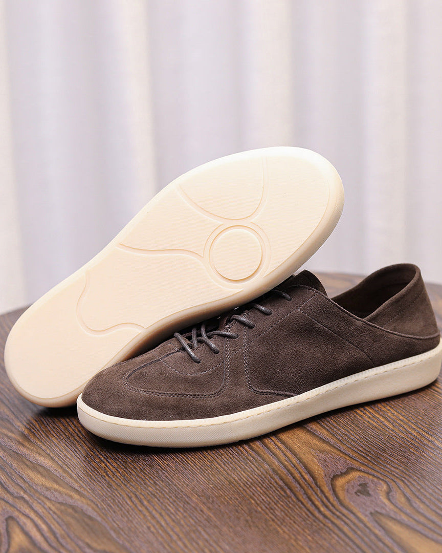 Suede Low-Cut Casual Sneakers