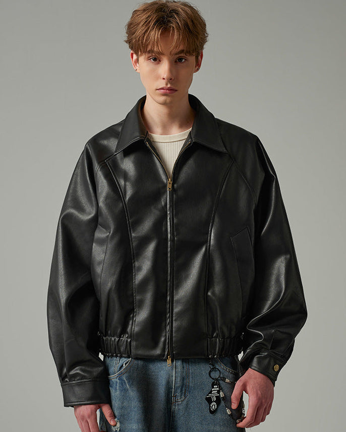 The Langford Cropped Leather Jacket