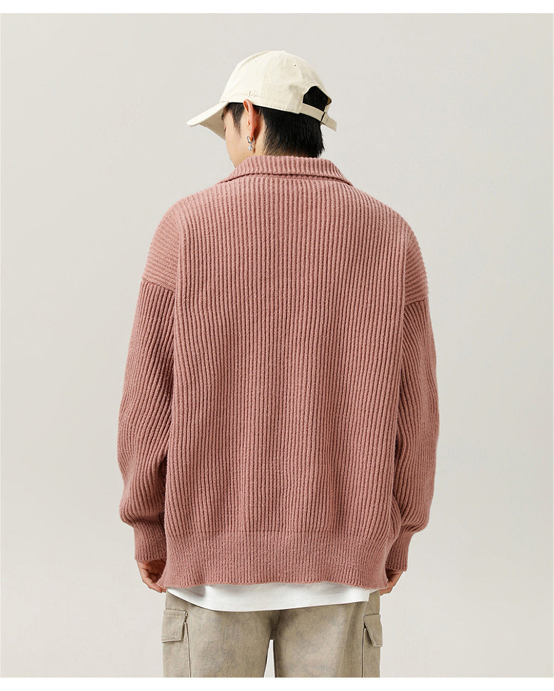 Minimalist Heavy Rib Knit Cardigan