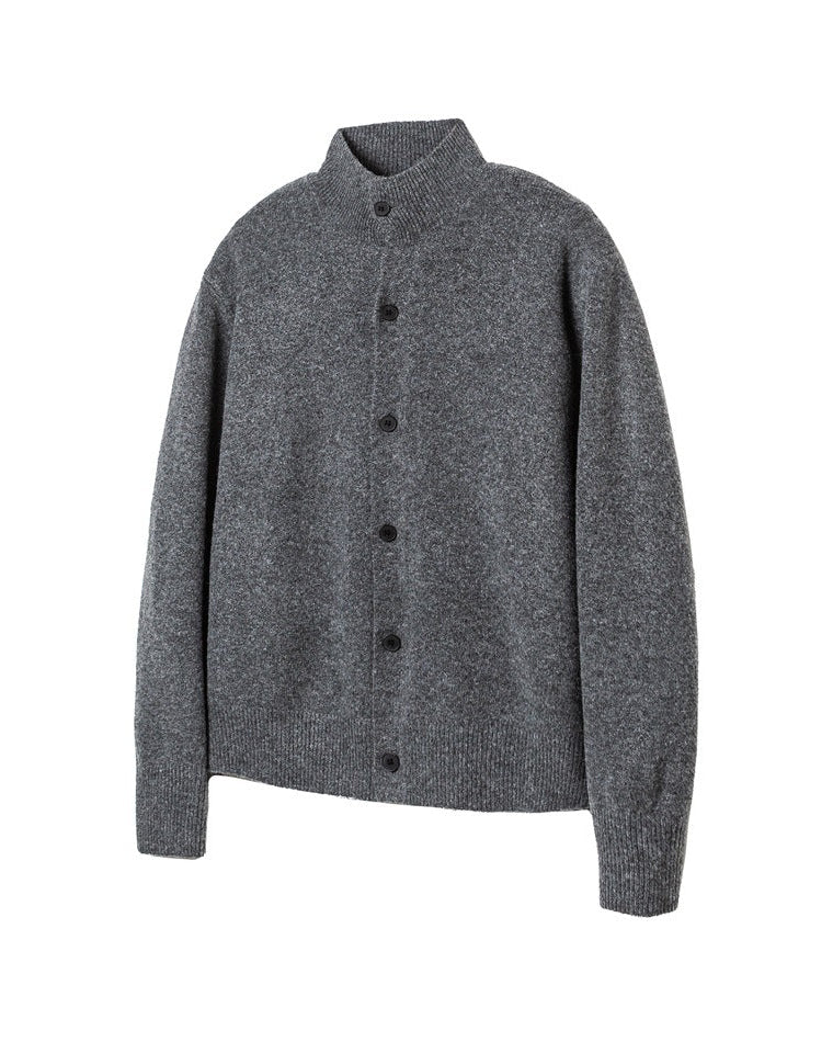 The Cerulean Knitted Cardigan Stand Collar Jacket