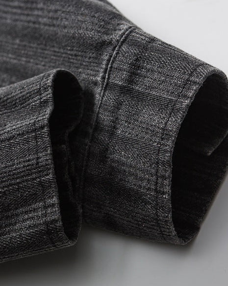 Casual Black Washed Overshirt