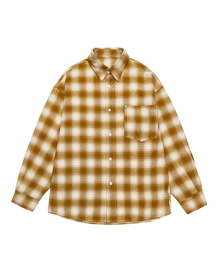 The Boulder Plaid Casual Long Sleeve Polo Shirt