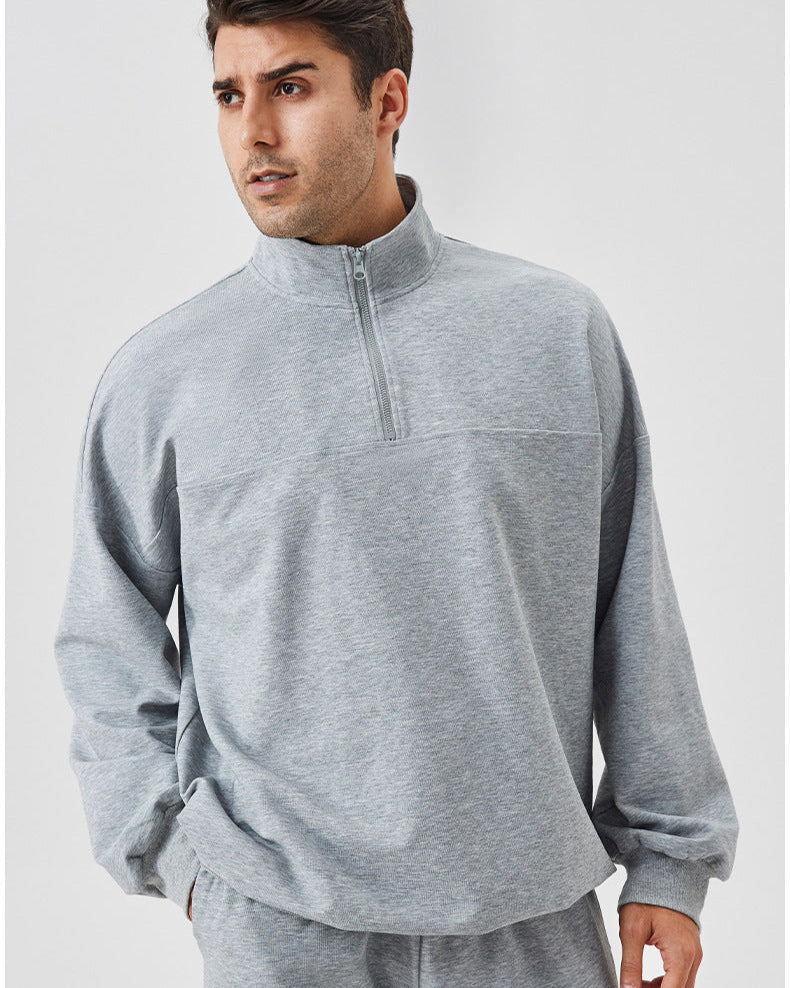 Half-Zip Relaxed Sweatshirt